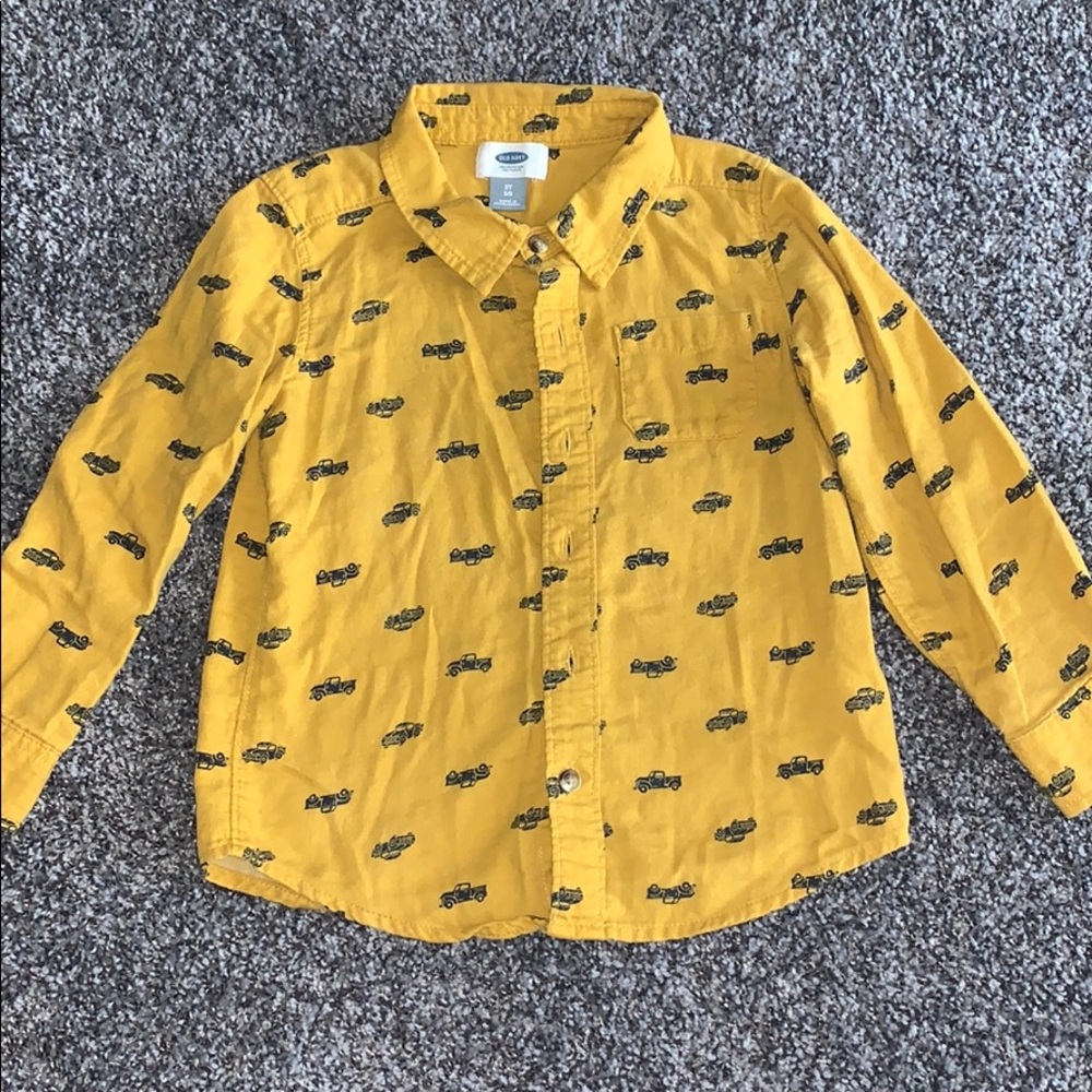 Boys graphic button down